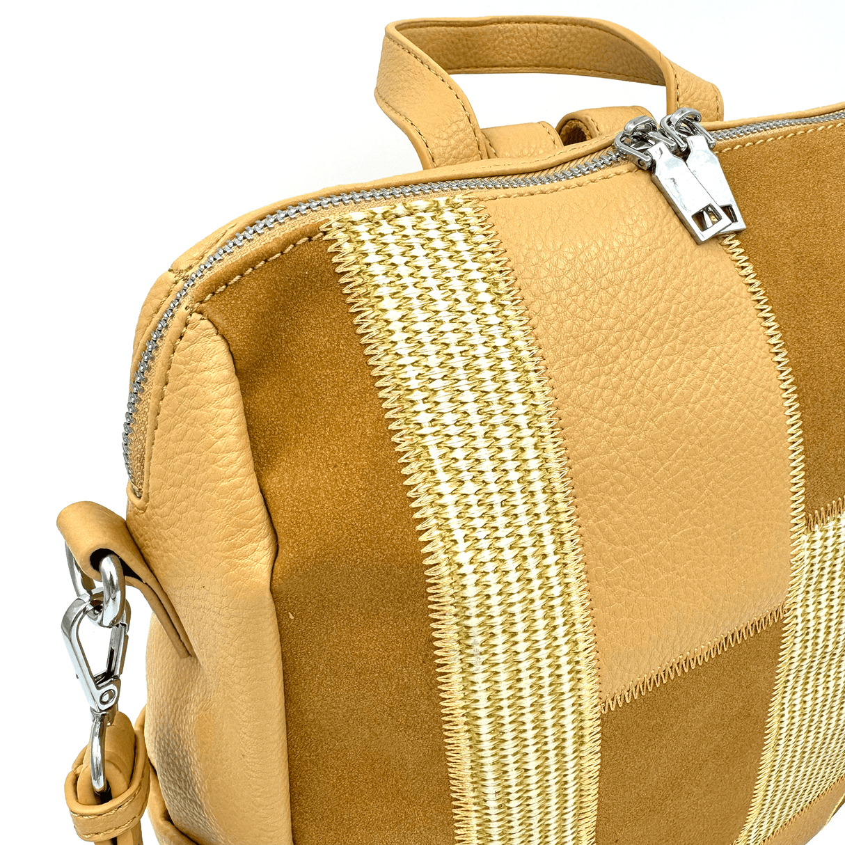 2 az 1-ben - Hátizsák és táska nabuk elemekkel - sárga