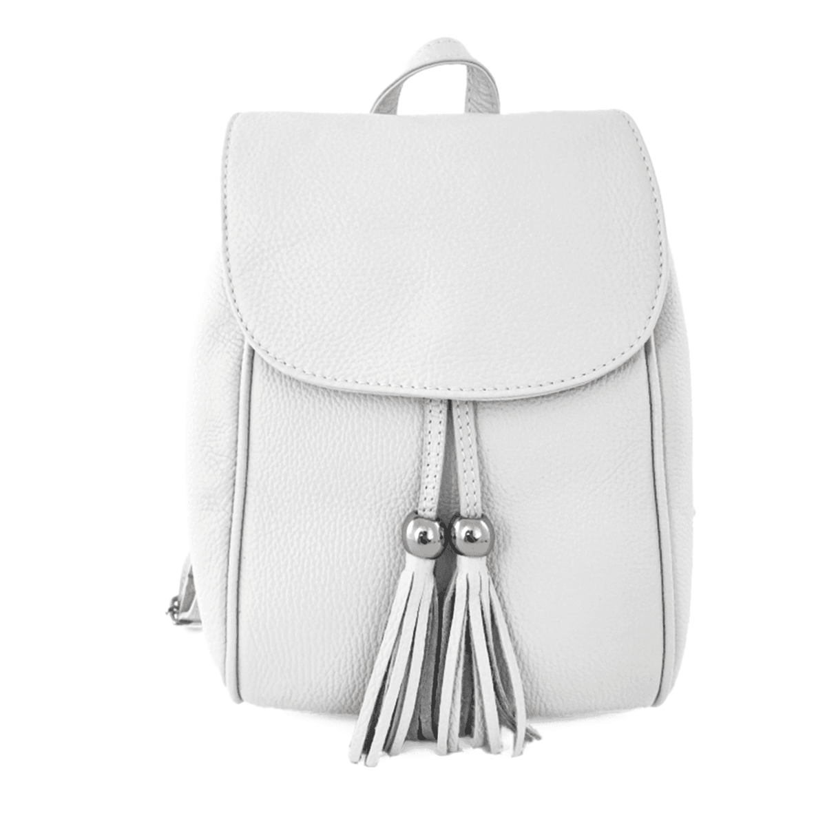 Női hátizsák természetes bőrből Venezia - fehér