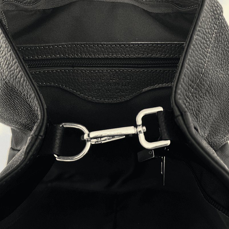 Nagy női táska természetes bőrből - türkiz