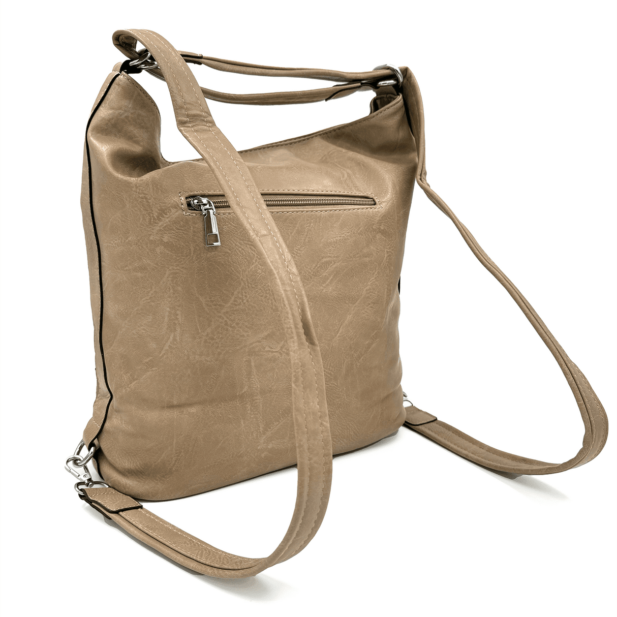 2 az 1-ben – Nagy táska és hátizsák – világosbarna