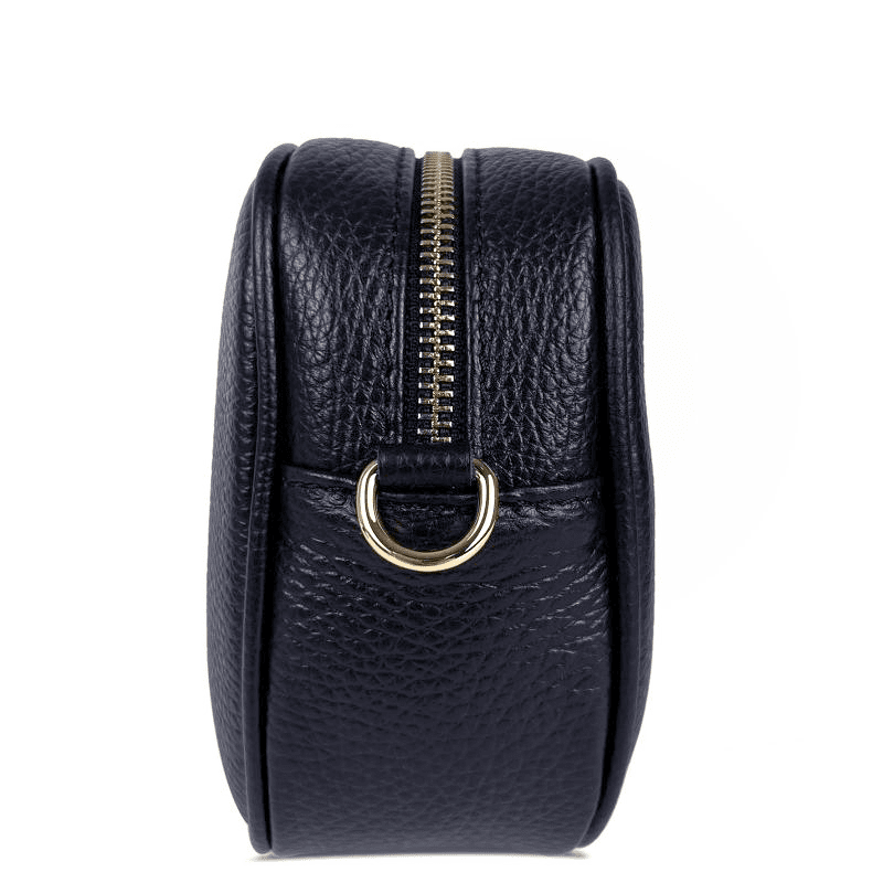 Válltáska természetes bőrből Bria - sötétkék