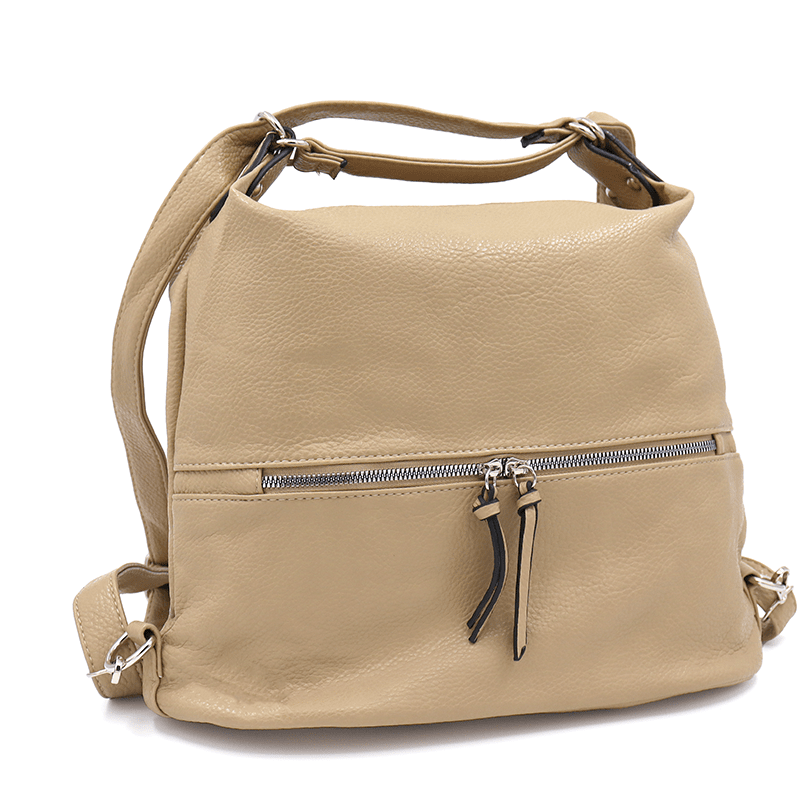 2 az 1-ben – Nagy táska és hátizsák – világosbarna