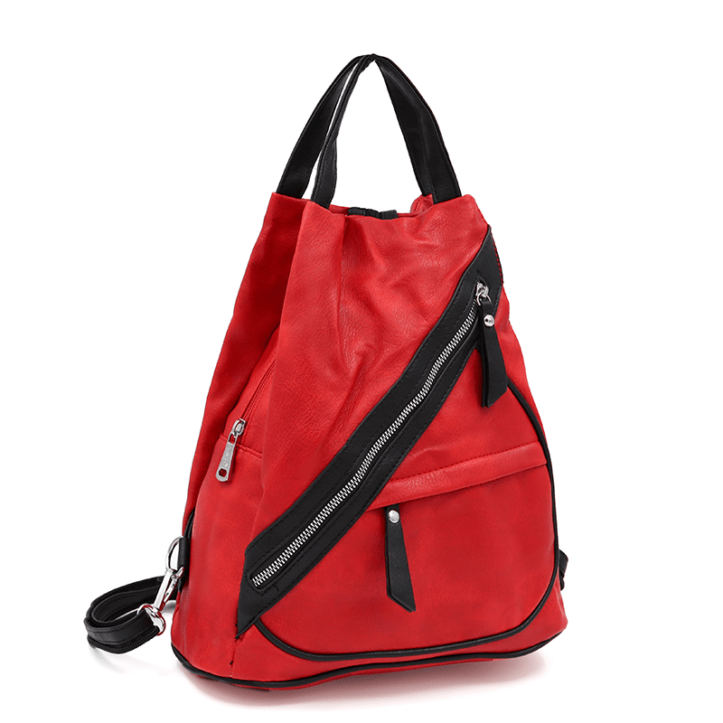 Női hátizsák titkos záródással - piros