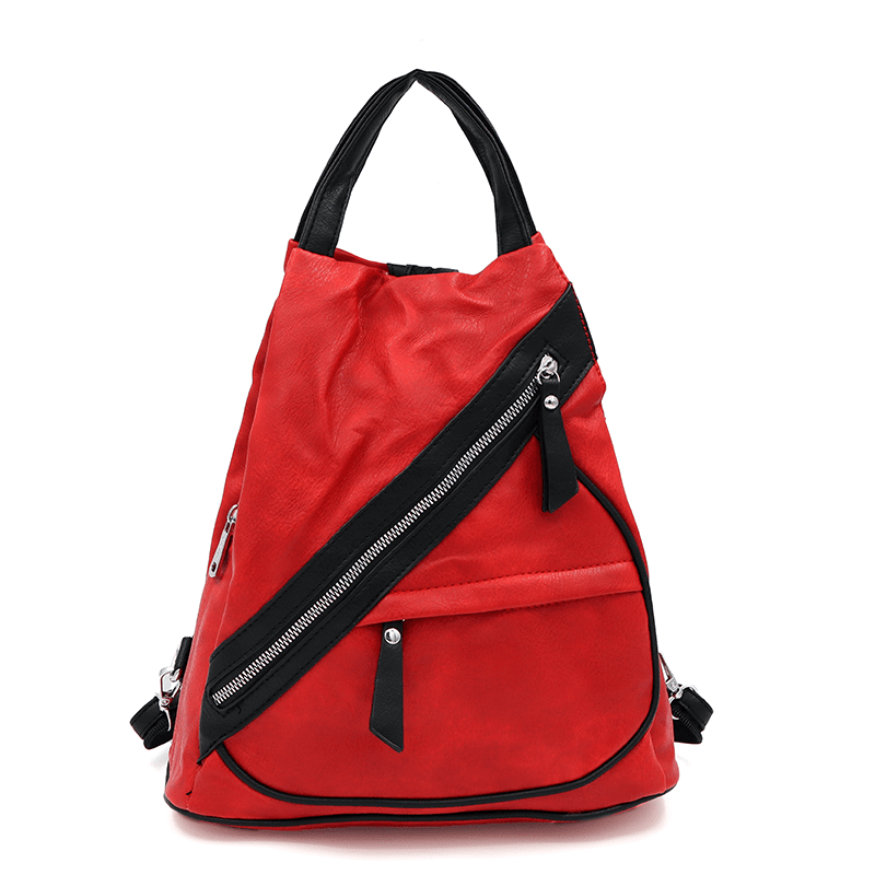 Női hátizsák titkos záródással - piros