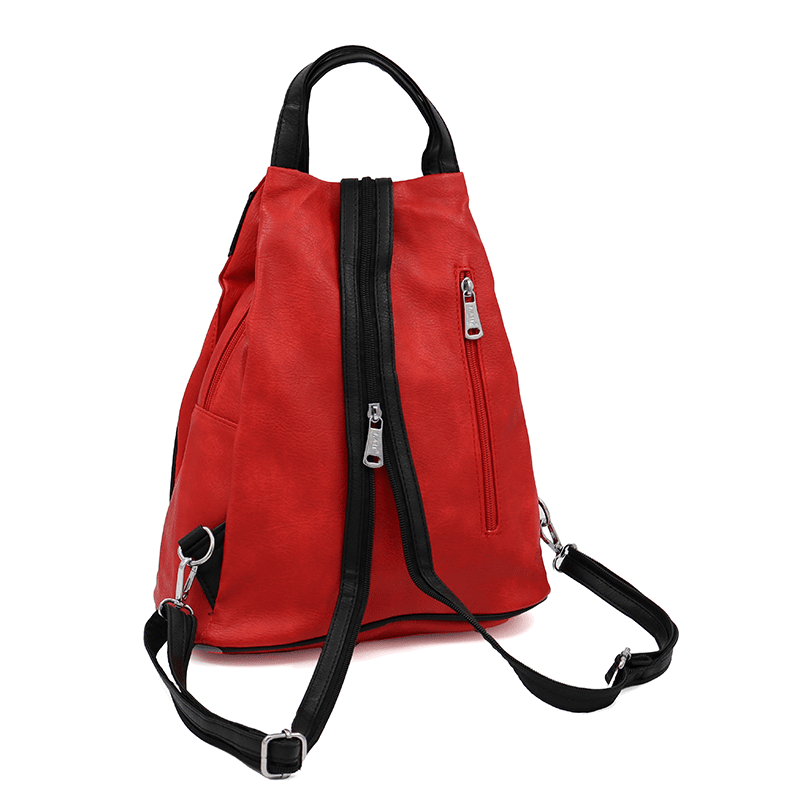 Női hátizsák titkos záródással - piros