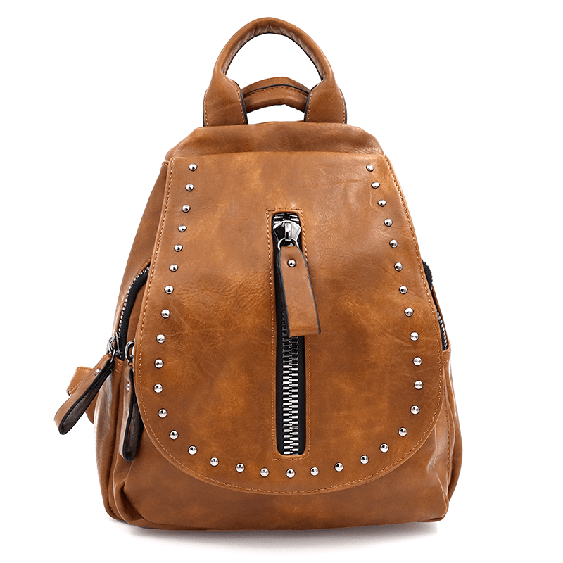 2 az 1-ben - Hátizsák és táska 2 rekesszel - cserépbarna