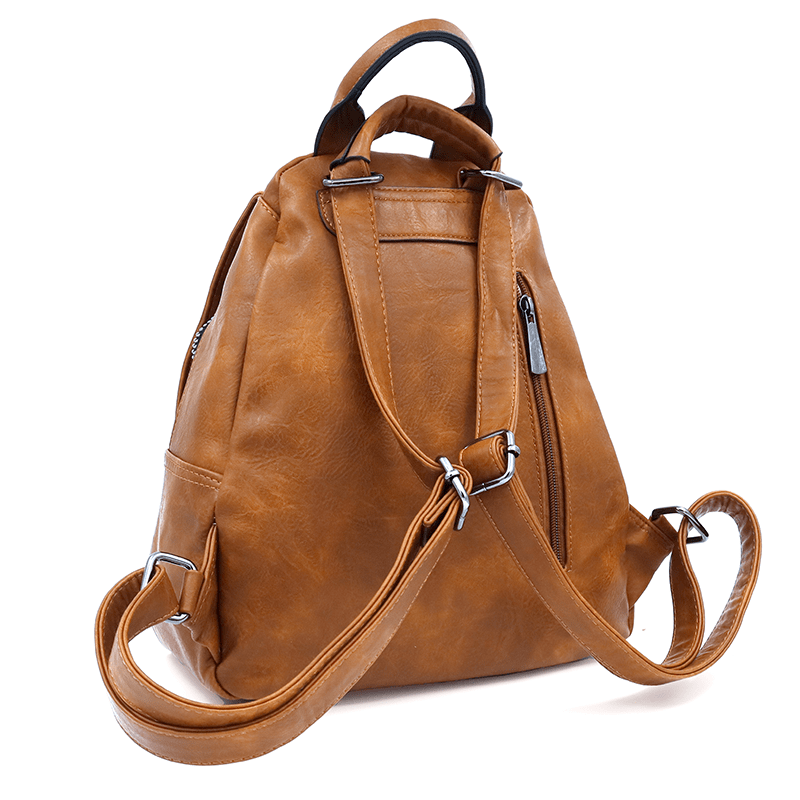 2 az 1-ben - Hátizsák és táska 2 rekesszel - cserépbarna