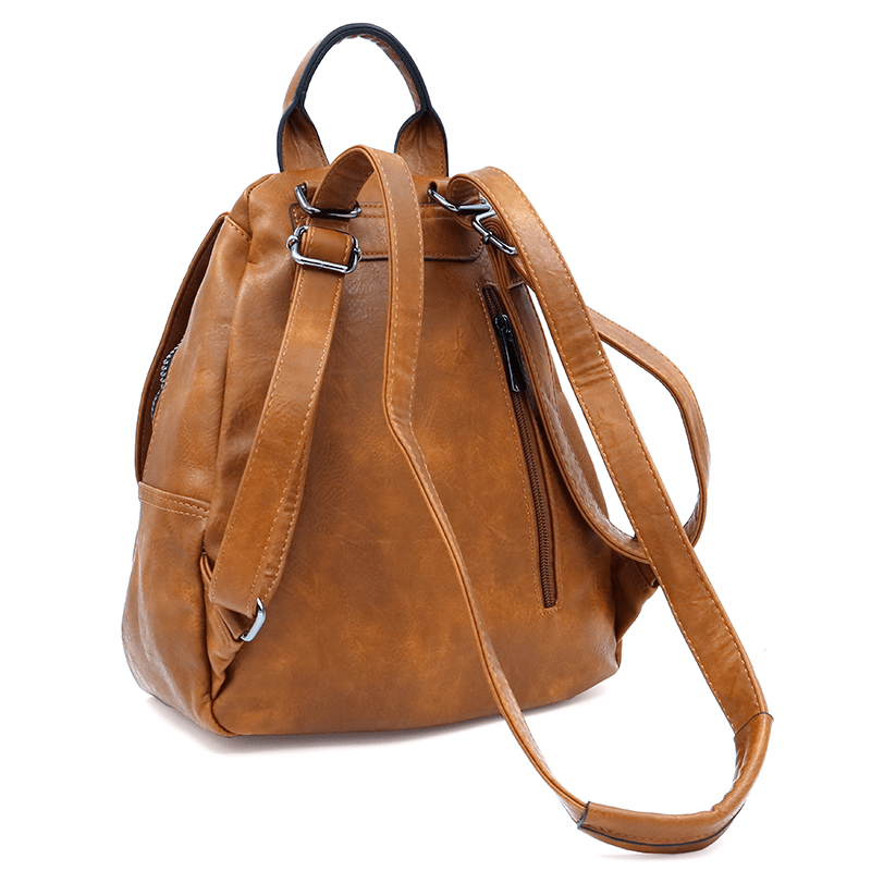 2 az 1-ben - Hátizsák és táska 2 rekesszel - cserépbarna