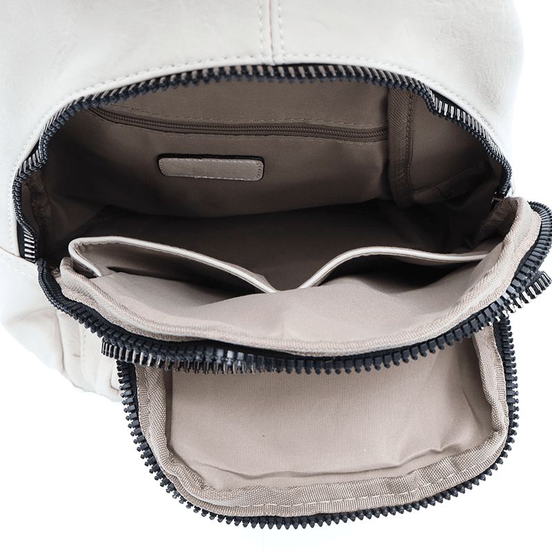 2 az 1-ben - Hátizsák és táska 2 rekesszel - cserépbarna