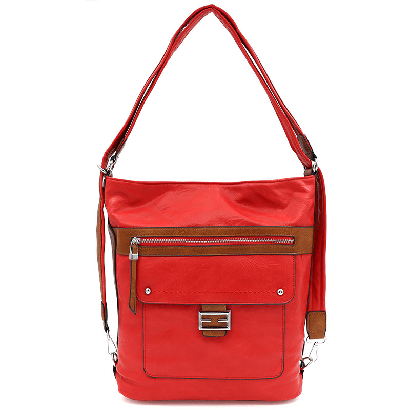 2 az 1-ben – Nagy táska és hátizsák Lena – piros