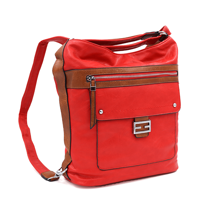 2 az 1-ben – Nagy táska és hátizsák Lena – piros