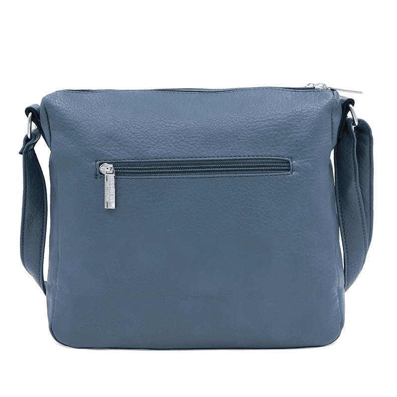 Válltáska 2 nagy rekesszel - világoskék