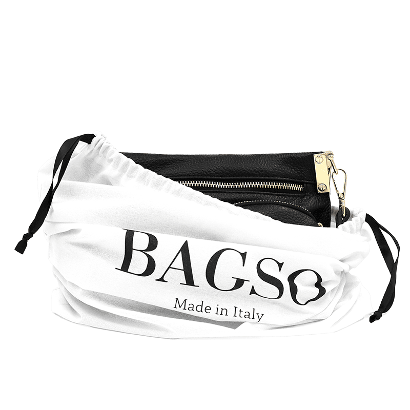 Női táska 2féle természetes bőr Iris fogantyúval - fekete