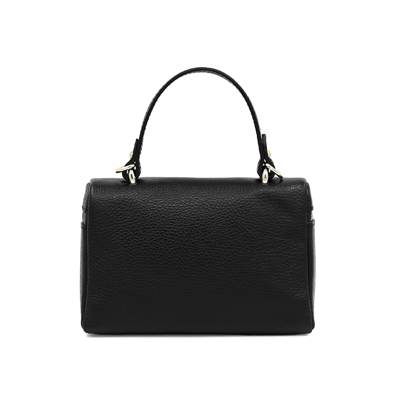 Kis válltáska természetes bőrből Azalea - fekete