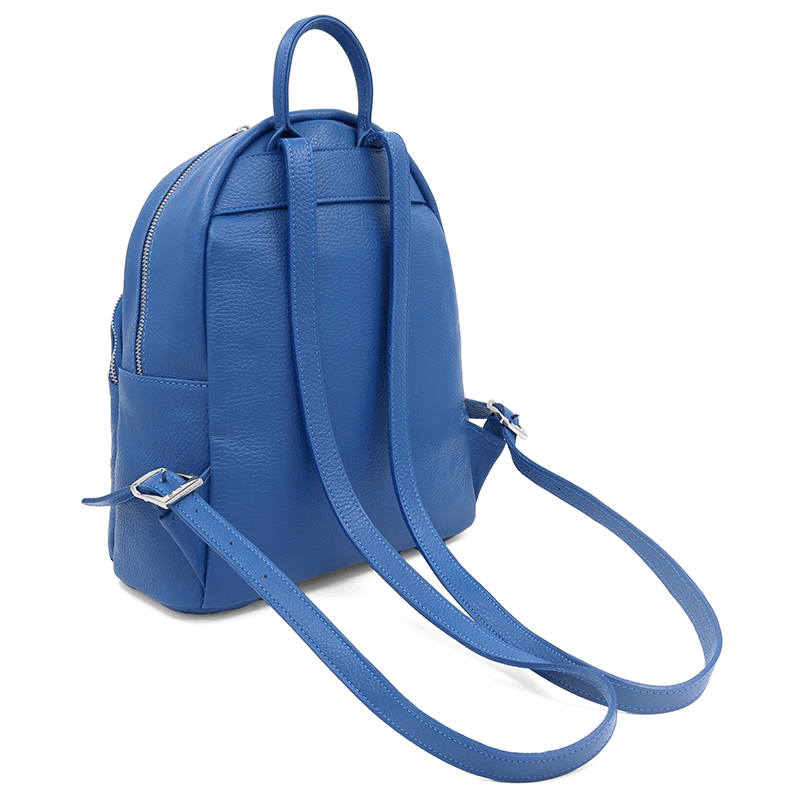 Neda természetes bőr hátizsák - török kék