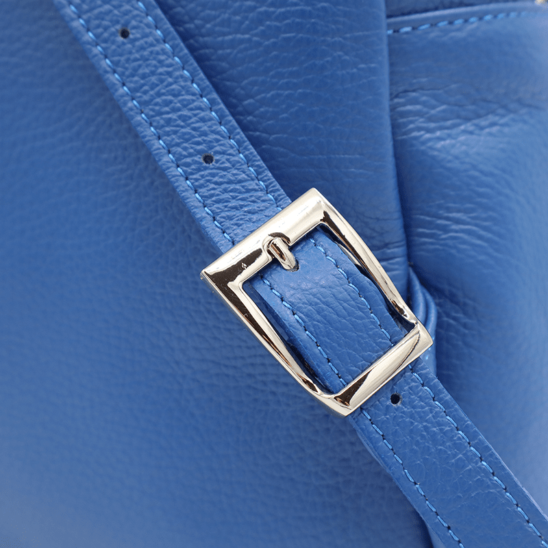 Neda természetes bőr hátizsák - török kék