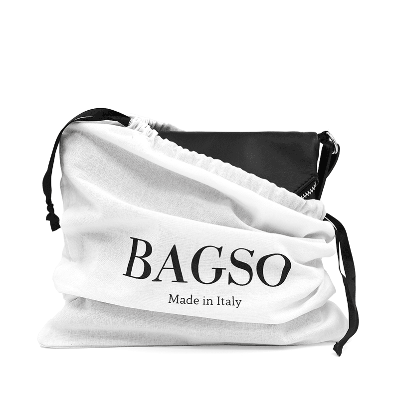 Természetes bőr válltáska - fekete