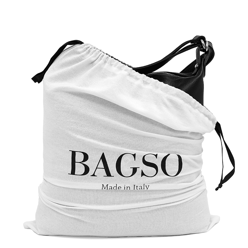 2 az 1-ben - Carmena természetes bőr táska és hátizsák - fekete