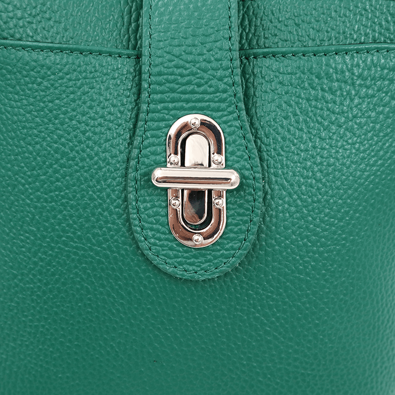 Andria természetes bőr válltáska - zöld