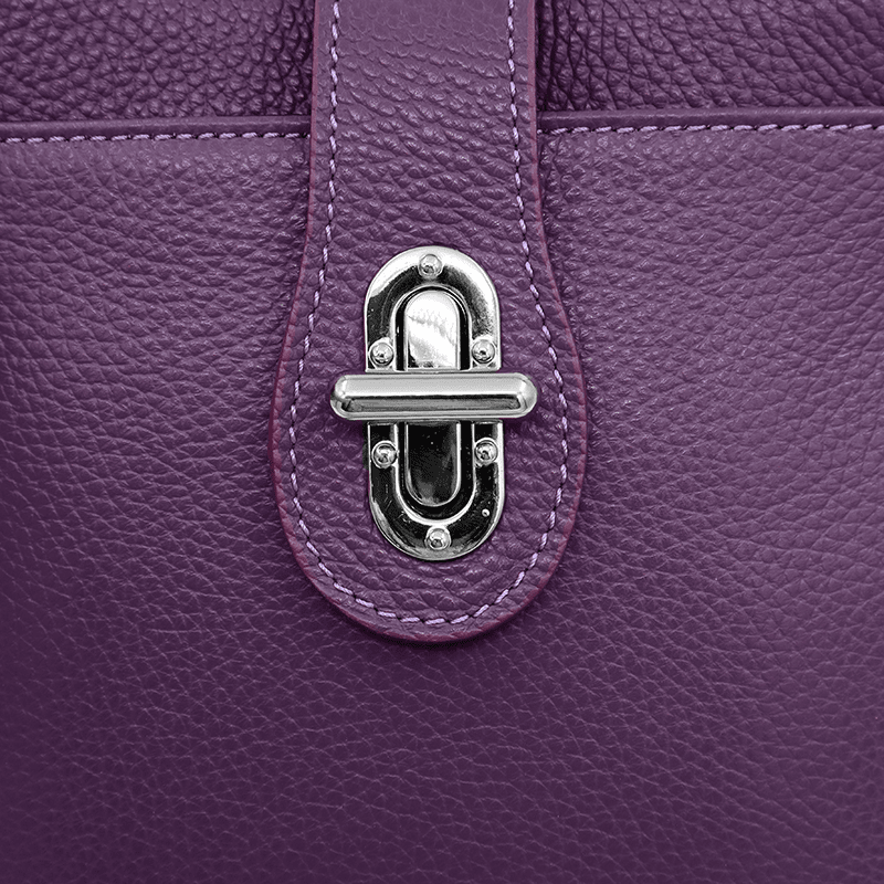 Andria természetes bőr válltáska - lila