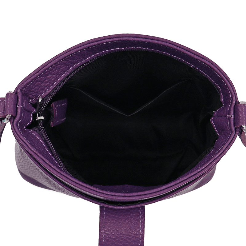 Andria természetes bőr válltáska - lila