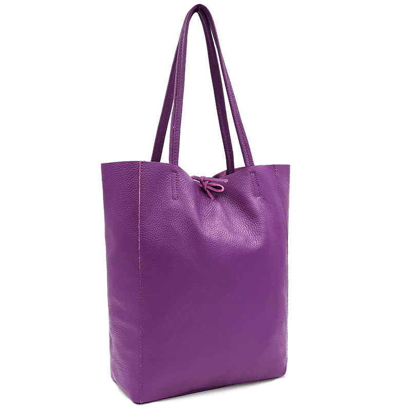 Táska típusú táska természetes bőr Sienna - lila