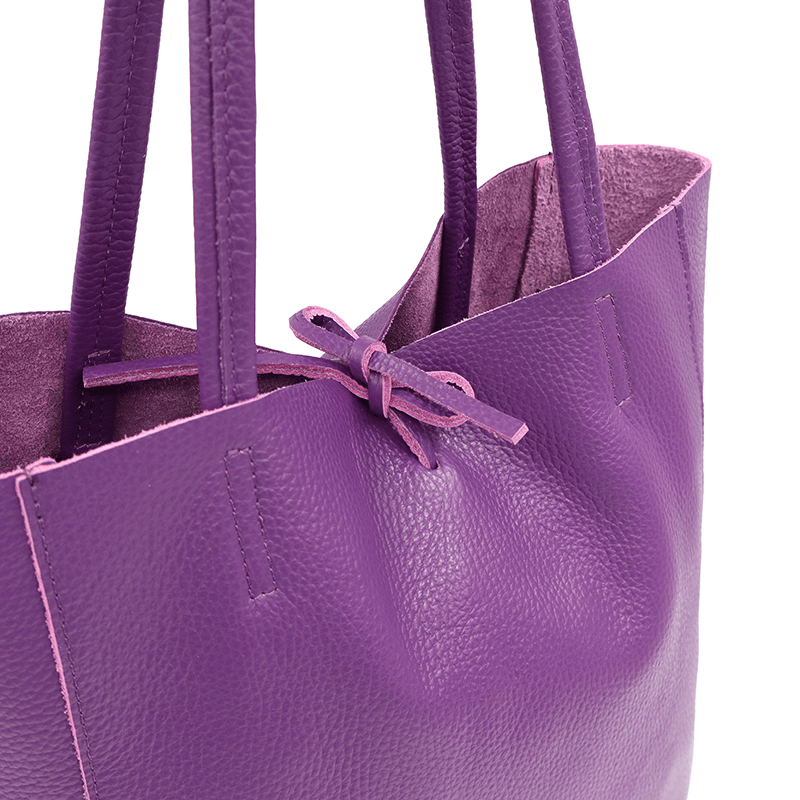 Táska típusú táska természetes bőr Sienna - lila