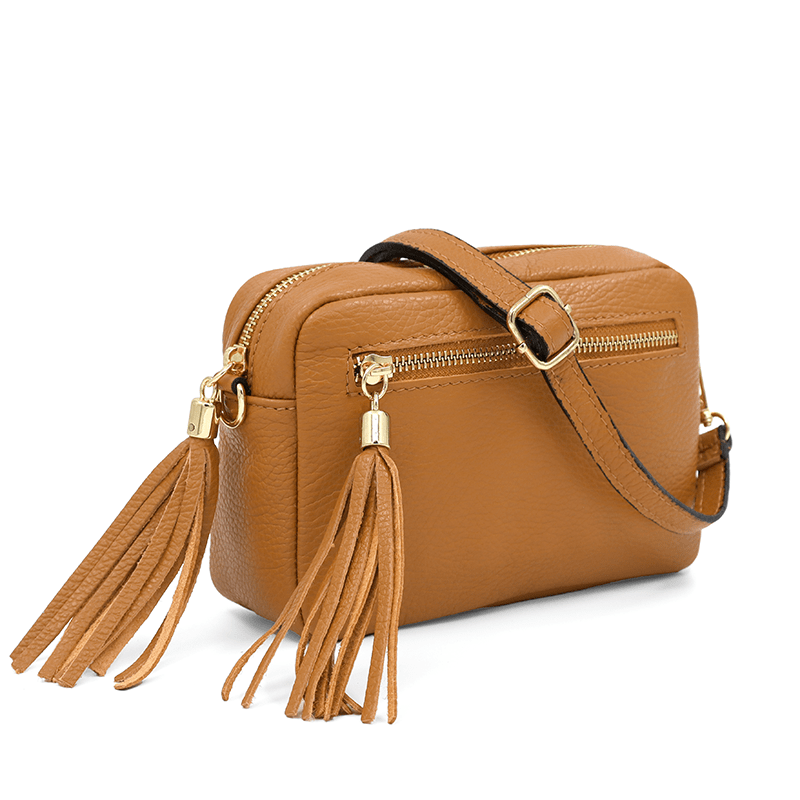 Természetes bőr válltáska - Flavia - cserépbarna