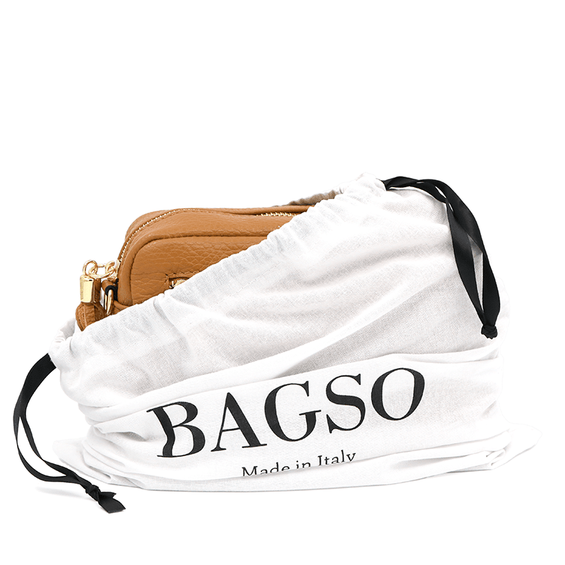 Természetes bőr válltáska - Flavia - cserépbarna