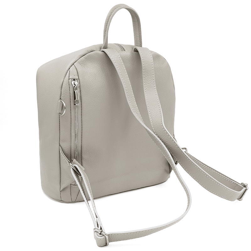 Női hátizsák természetes bőrből Evianna - szürke