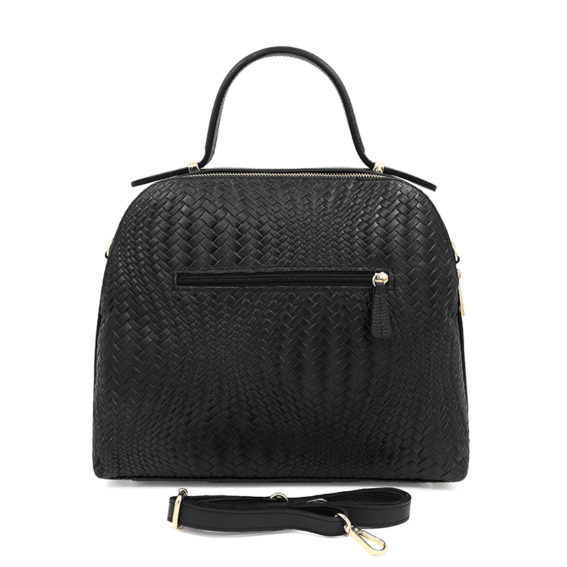 Luxus táska természetes bőrből Aurelia - fekete