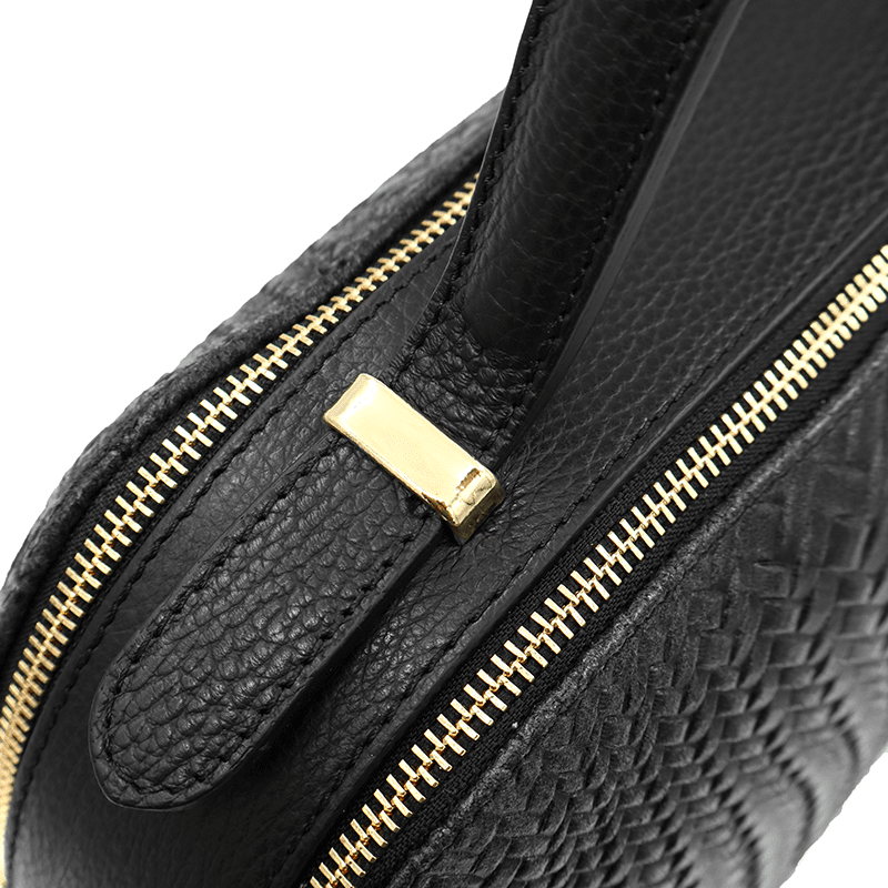 Luxus táska természetes bőrből Aurelia - fekete