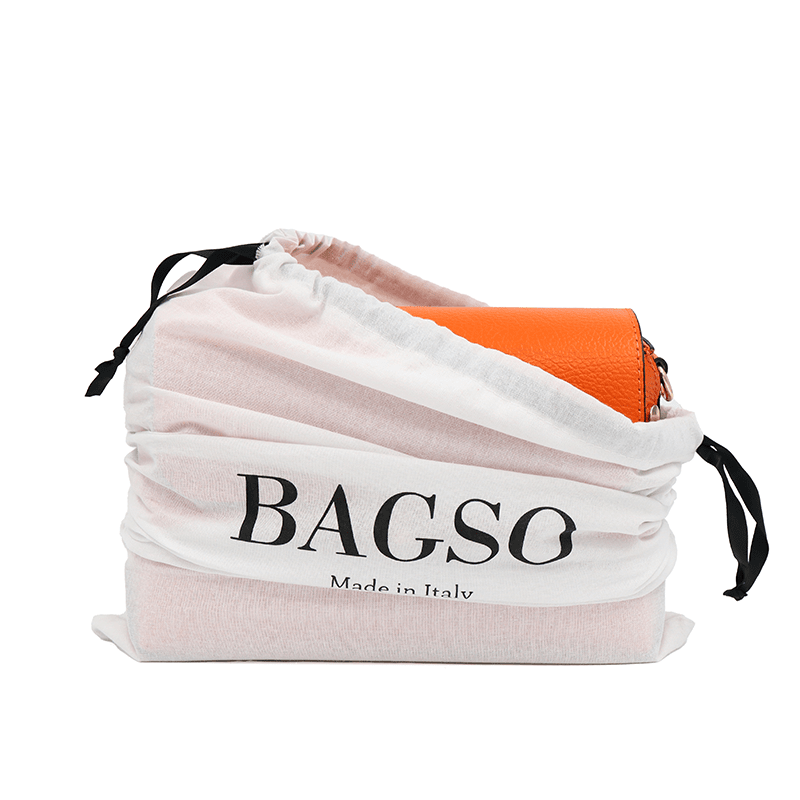 Antoanella természetes bőrből készült női táska - narancssárga