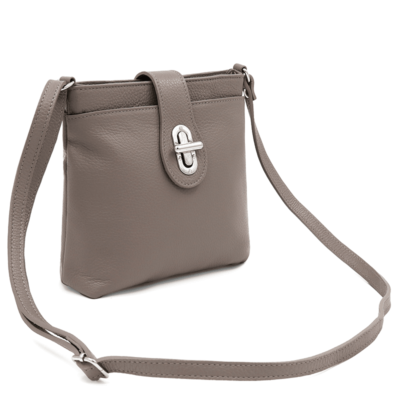 Andria természetes bőr válltáska - szürke