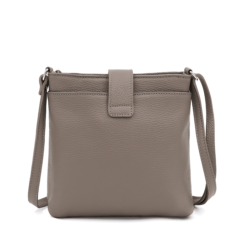 Andria természetes bőr válltáska - szürke