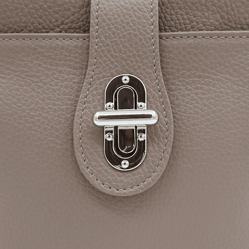 Andria természetes bőr válltáska - szürke