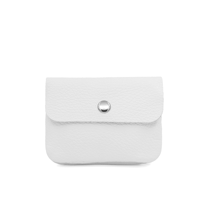 Kis természetes bőr pénztárca - fehér
