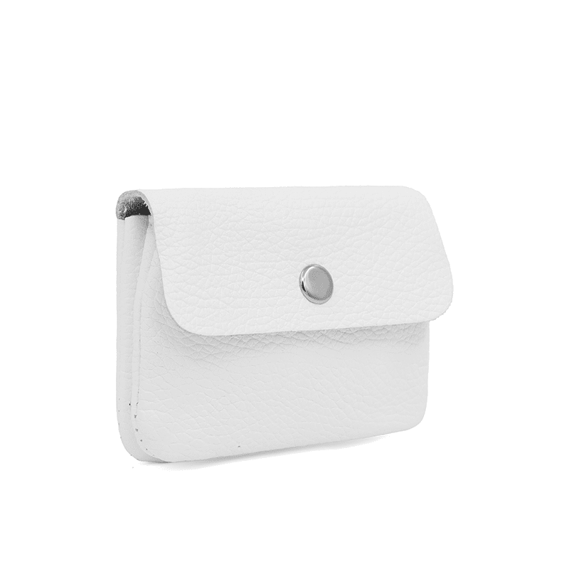 Kis természetes bőr pénztárca - fehér