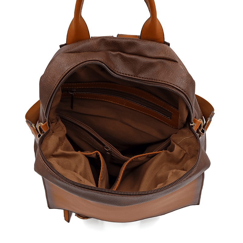 2 az 1-ben - Hátizsák és táska füstös hatással - sötétbarna