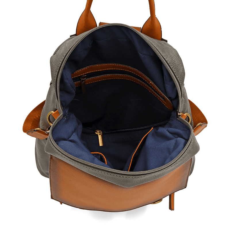 2 az 1-ben - Hátizsák és táska füstös hatású - szürke