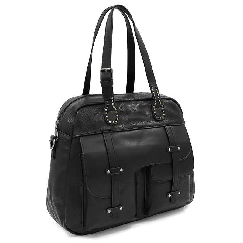 Női táska füstös hatással Mika - fekete