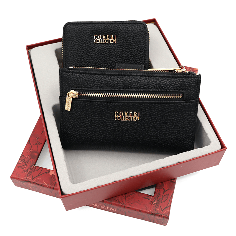 KÉT NŐI PÉNZTÁRCÁBÓL ÁLLÓ SZETT - FEKETE