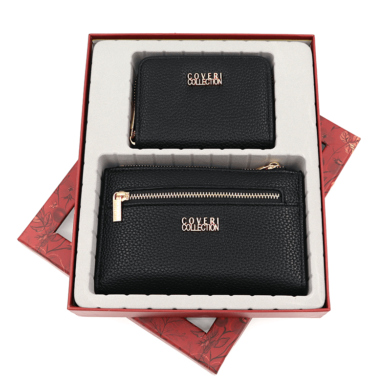 KÉT NŐI PÉNZTÁRCÁBÓL ÁLLÓ SZETT - FEKETE