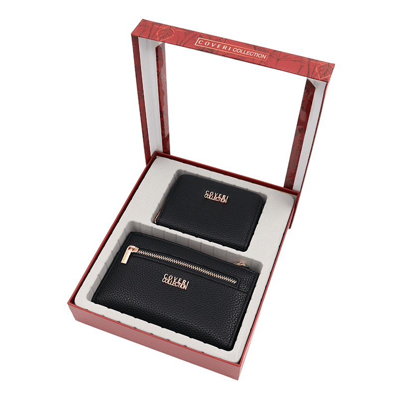 KÉT NŐI PÉNZTÁRCÁBÓL ÁLLÓ SZETT - FEKETE