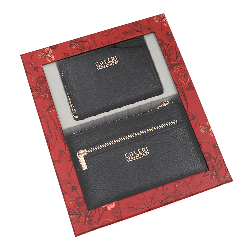 KÉT NŐI PÉNZTÁRCÁBÓL ÁLLÓ SZETT - FEKETE