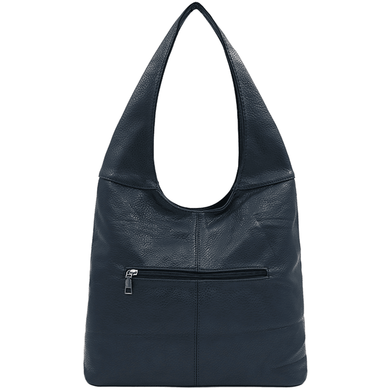 Nagy női táska, zsák típusú - sötétkék