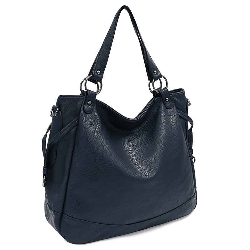 Nagy női táska, zsák típusú - sötétkék