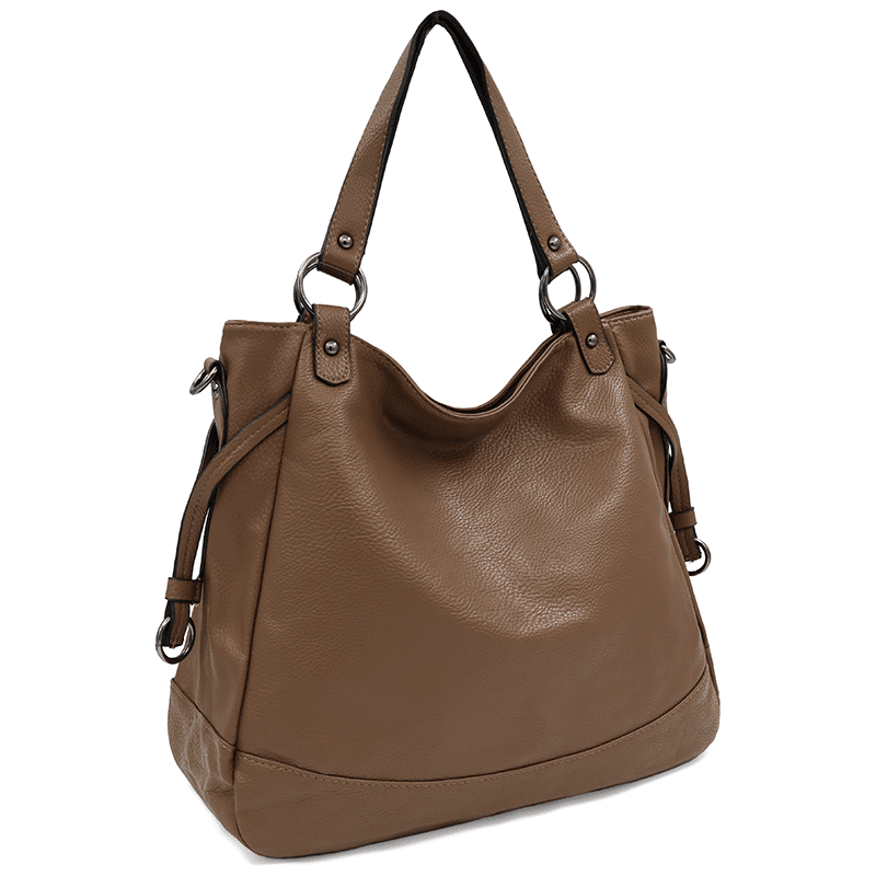 Nagy női táska típusú táska - világosbarna