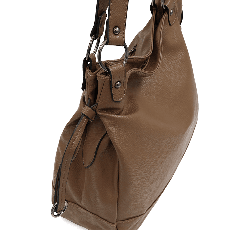 Nagy női táska típusú táska - világosbarna