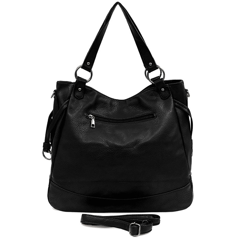 Nagy női táska, zsák típusú - fekete